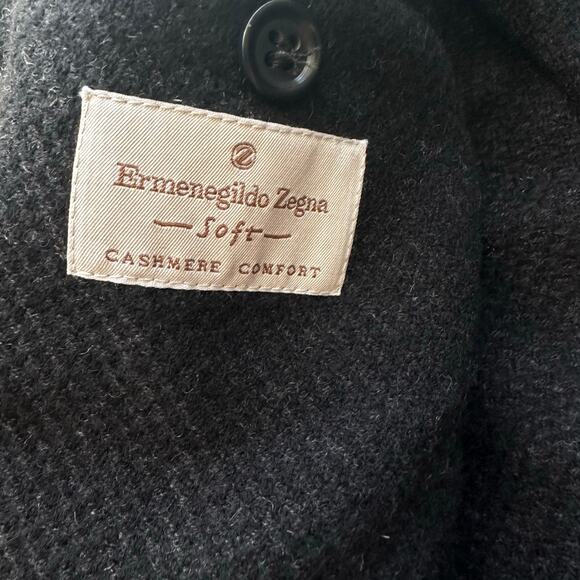 Ermenegildo Zegna cashmere sport coat jacket collar button front large - Picture 7 of 15